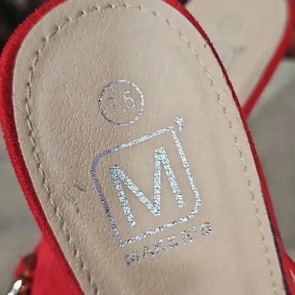 Red Highheels Size 7.5 M Made by Maker's - Picture 7 of 8